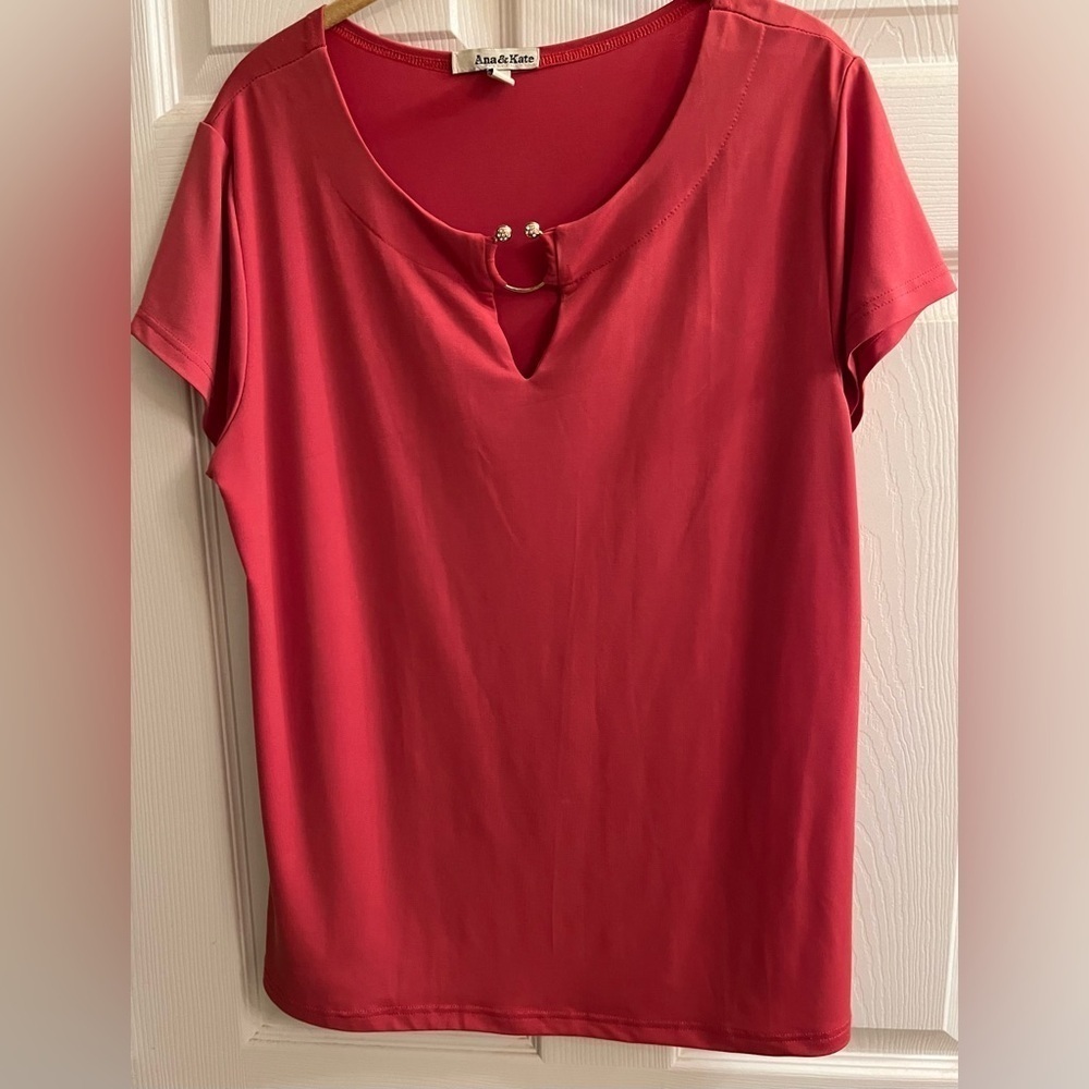 ANA & KATE~CORAL/PINK~BLOUSE~M-LG